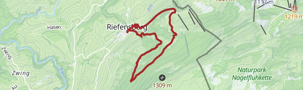 Route map: Riefensberg | Rundweg durch Feld und Wald